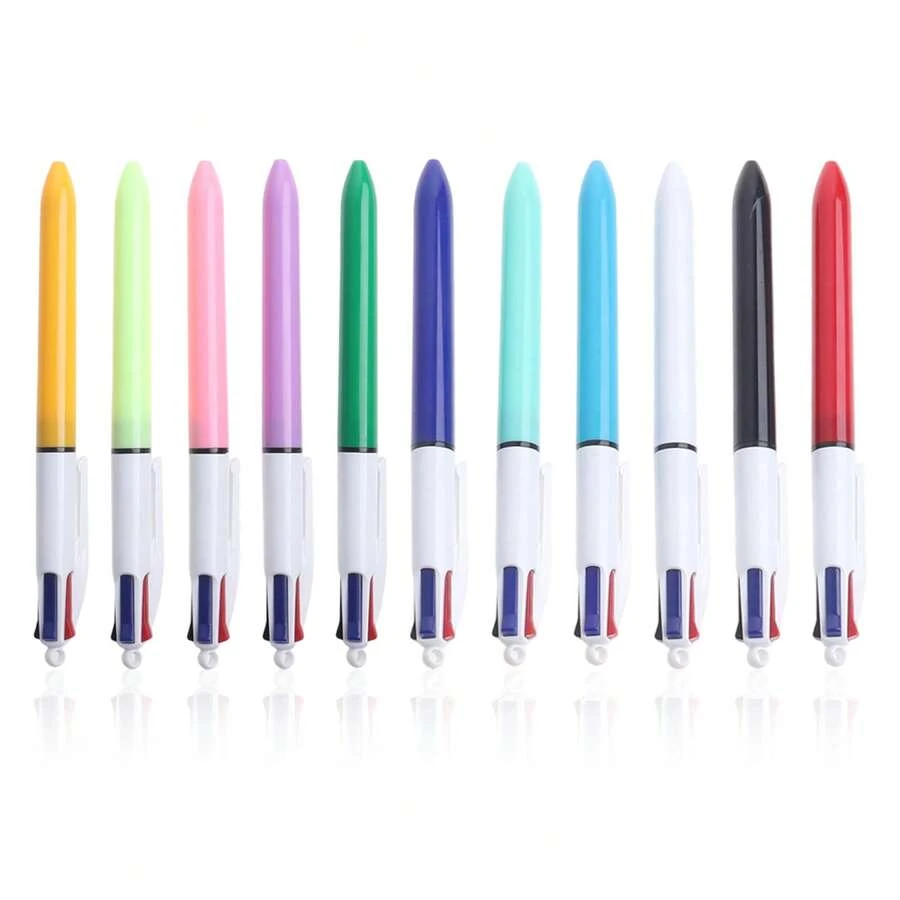 4-Ink Color Retractable Ballpoint Pen Set For Back To School, Office, Teachers, Students(11 Color) - Nhiều màu - Xem 1