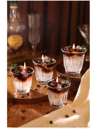 Kaffeglaskonstljuskopp - Lyxig och kreativ doftljuskopp i toppklass | Lyxig heminredningsprydnad | Estetisk doftljushållare | Doftbehållare i nordisk minimalistisk design