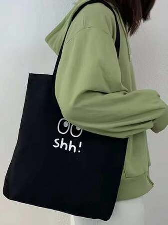 Alphabet Patterned Handbag,Makeup Bag, Travel Simple Storage Bag, Large Capacity Travel Makeup Bag: The Perfect Match For Outdoor Beauties! Suitable For Weddings, Birthdays, Beaches, And Holidays, It Is The Best Gift For Family And Friends.