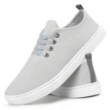 Men's Casual Sneakers, Easy To Slip On, Flat Stitched Sole, New Year-End Release, Cheapest In Brazil - 灰色 - 查看 1