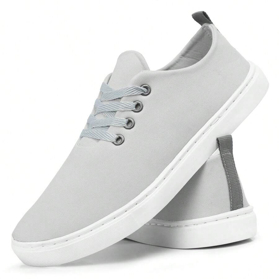 Men's Casual Sneakers, Easy To Slip On, Flat Stitched Sole, New Year-End Release, Cheapest In Brazil - 灰色 - 查看 1