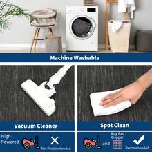1Pcs Room Decor Modern Washable Scalloped Border Solid Dark Gray Area Rug For Living Room Indoor Bedroom Foldable Floor Mats, Soft Low Pile Non Shedding Carpets For Offices Non-Slip Runner For Hallway Dorm - Dark Grey - View 6