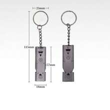 2-In-1 Stainless Steel High Frequency Earthquake Survival Whistle, High Decibel Rescue Whistle For Outdoor Emergency - Multicolor - View 3