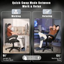 GartistGo Ergonomic Gaming Chair, With Cushion And Adjustable Backrest For Adults, Rotatable And Stable - Grey - View 7