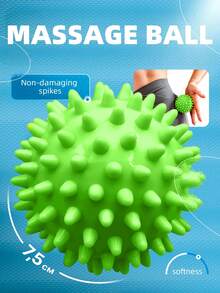 1pc Massage Ball, Acupressure Massage Lacrosse Ball, Suitable For Shoulder, Neck, Yoga, Fitness, Relaxing Feet, Arms, Waist, Buttocks - Green - View 4