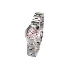 Casio Women's Watch, 33mm Pink Dial, Stainless Steel Bracelet, 50M Water Resistant, Sport Analog Watch With Calendar, Fold Clasp, Mineral Crystal Glass - one-size - View 4