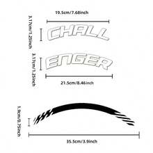 2 sọc trang trí lốp xe CHALLENGER màu trắng – Chữ dài trên bánh xe cho một lốp, xe thể thao, trang trí theo phong cách drift & track, chữ vành xe hiệu suất thể thao, vinyl phong cách đua xe có độ bám cao, chịu nhiệt, chống thấm nước, dễ lắp đặt, kiểu dáng ngoại thất xe cho xe cơ bắp, bản dựng JDM & kiểu dáng đua xe đường phố - Một cỡ - Xem 11