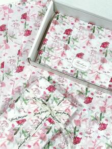 60/30/10 طقم هدايا ورد عيد الحب - باقة ورد 20x34 بوصة وتصميم فيونكة الحب، تغليف واقي خفيف الوزن، فيونكة حب وردية، تصميم باقة الورد، نمط بالون الحب، مستخدم لتغليف الهدايا، حماية العناصر الهشة، ديكور المناسبات (الحب، باقة) - الورود ذات الألوان الأربعة - مشاهدة 5