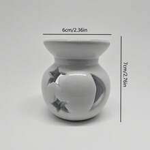 Ceramic 2-Star One-Hole Aroma Essential Oil Burner, Suitable As Gift - Multicolor - View 7
