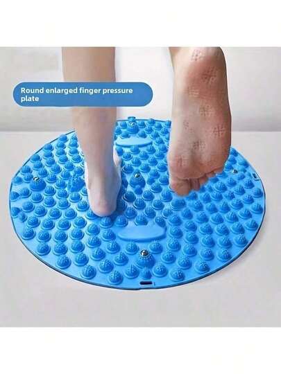 蓝色硅胶足底按摩垫 - 穴位按摩设计，内置磁珠和凸起颗粒，促进血液循环/缓解足部疼痛/刺激穴位，适合成人/老年人/运动员，可用于家庭/办公室/运动后，是感恩节/圣诞节送给家人/同事的绝佳礼物，具有理疗按摩功能（足部按摩器/穴位按摩/缓解疼痛/促进血液循环/磁珠）。