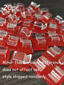 10pcs/15pc/20PCS Adhesive Cable Clips For Outdoor, Christmas Light Clips, Decoration Clips, Self Adhesive Hooks Cord Management Wire Holder, Fairy Light Accessories,Suitable For Thin Cables,Desktop Organizer, Sticky Clip, Wall, Under-Table, Lamp, Camera, Ethernet Cable, Transparent Storage For Electronic Products - Multicolor - View 10