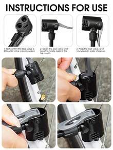 1个球形气筒，自行车气筒，便携式气筒，迷你高压气筒，车载气筒（黑色哑光版） - 黑色 - 查看 4