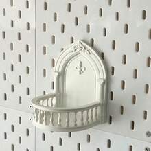 1pc Wall Mounted Display Rack - European Style Balcony Hanging Shelf, Suitable For Succulents, Decorations And Ornaments - Creative Home Decor Solution