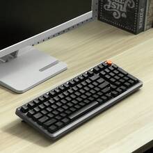 Lenovo MK9 98-Key Mechanical Keyboard, Ergonomic Design, Linear Feel, Full N-Key Rollover, Compatible With Laptops And Desktops, Wired Keyboard For Office Work And Gaming. - Soft Pink (red Axis) - View 6