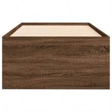 Compact Brown Oak Daybed With Storage Drawers Suitable For Small Single Mattress 75x190 Cm - Brown - View 8