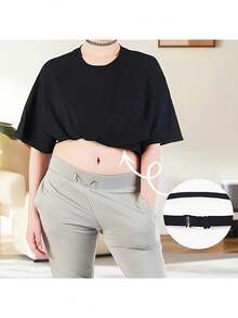 Crop Tuck Adjustable Band, Crop Tuck Tool For Sweater And Shirt, Belly Leaking Crop Tuck Band, The Elastic Band To Change The Style Of Your Tops - Multicolor - View 6