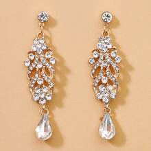1 Pair Fashion Geometric Long Earrings Perfect For Wearing At Banquets, Graduation Balls, Parties, And Other Special Occasions, It's A Perfect Accessory To Enhance The Overall Look, Both Bold And Stylish - 黑色 - 查看 6