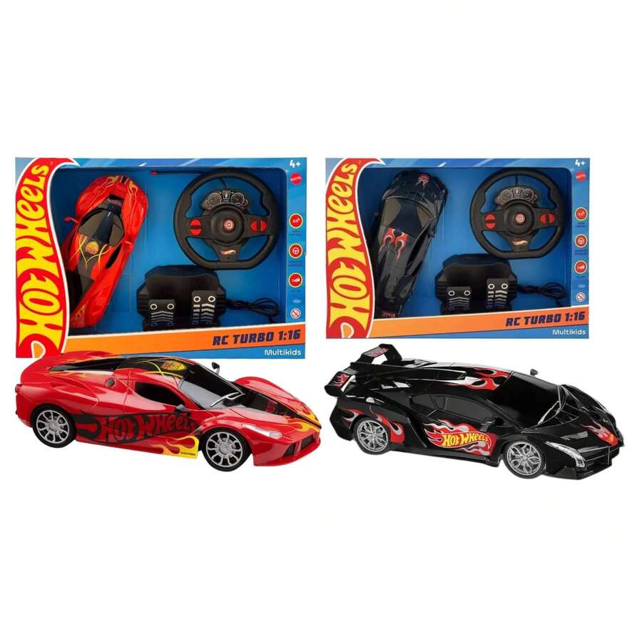 Kids' Toy Kit - 2 Hot Wheels Remote Control Cars: Red And Black, Ages 4+ - 彩色 - 查看 1