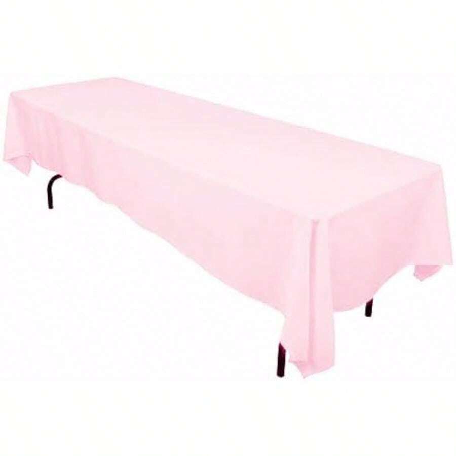 LinenTablecloth 152,4 cm x 320,04 cm mantel Rectangular poliéster(Rosado Mantel rectangular) - Multicolor - Ver 1