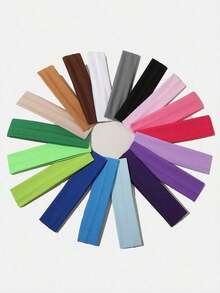 18pcs Colorful Casual Headband Set For Girls, Suitable For Daily Wear And Sports Christmas Hair Band Turban Headband Sweatband - Nhiều màu 2 - Xem 5