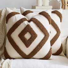 1/2 Vỏ gối trang trí Boho màu be 45X45cm, Vỏ gối trang trí dệt tua rua phong cách Bohemian cho ghế sofa, xe hơi, phòng ngủ, phòng khách - trắng - Xem 9