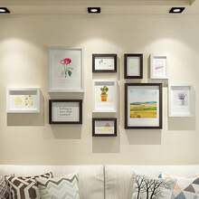 Modern Minimalist Art Display Wall Photo Frame Hanging Combination Photo Wall For Living Room Bedroom Background Wall, Includes Landscape Photos