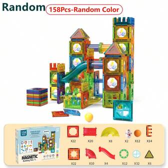 Children's Toys Magnetic Blocks Starter Set Classroom Essentials, Kids Magnetic Building Blocks Magnet Building Toys Preschool Montessori Learning Games For Boys And Girls Ages 3+, Halloween Christmas Gifts Creative Games Enhance Learning And Imagination Great Educational Birthday Gift