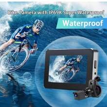 Bicycle Reverse Parking Rearview Camera 4.3-Inch High-Definition Bicycle Rearview System 360° Night Vision Anti-Shake Multi-Car Model Compatibility Reinforced Bracket - Black - View 2