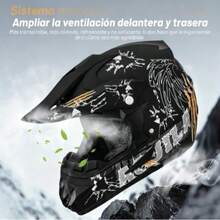 Casco Motocross Moto Dot Con Gafas Guantes Máscara - M - Ver 8
