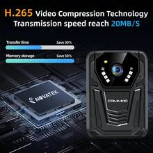 4K Body Camera Wearable 128GB Pocket Video Camera With 12H Battery IP68 Night Vision Body Cam For  Patrol Personal Security Travel Sports - Black - View 5