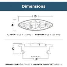 Franklin Brass Seaside Cottage paquete de 5 manijas de gabinete de 3 pulgadas Tiradores centrales de peltre cepillado para puerta de cocina cajones aparadores muebles PBF663-BSP-C1 - Se trata de un peltre satinado cepillado y pulido. - Ver 3