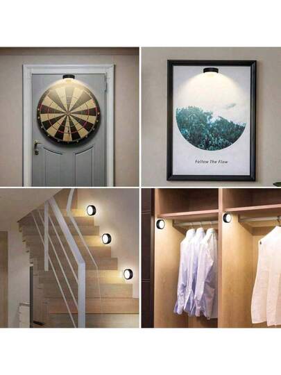 1/3/ Led Wireless Metal Wand Art Battery Powered LED Picture Lights, Lamp, Fairy Lamps, Night Light, Lighting, Book Lights Room Adjustable Temperature, Frame Artworking Portrait, Stairs, Corridors, Bedroom ation, Interior, Living Room, ations, Birthday Home ations 150mAh Remote Control view 6