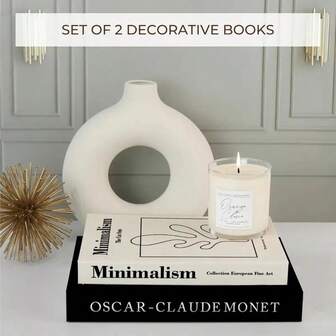 2 pièces Livres décoratifs factices, style bohème, rouge-brun et beige, convenant pour la décoration de table, table de nuit, étagère, accent mode, décoration de maison moderne, décoration de fête, cadeau de décoration d'intérieur