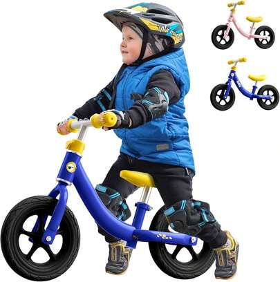 Bicicleta de Equilibrio para Niños,Bici sin Pedales de Aprendizaje con Asiento PE Ajustable y Manillar,de Entrenamiento,Juguetes de Bicicleta de Equilibrio para Niños de 2 a 6 Años de Edad,para Niños