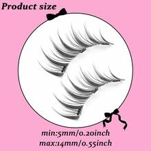2 Pairs Cartoon Eye Makeup Magnetic False Eyelashes With Applicator, Reusable, Waterproof, No Glue Needed, Wet Look Lashes - Comic wet eyelashes - View 8