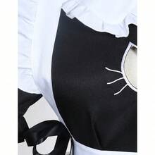 NEW Anime French Maid Apron Fancy Dress Cosplay Costume Headwear Gloves Socks Set - màu đen - Xem 6