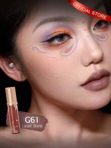 GIRLCULT Love Whisper哑光唇釉 #G61 Laced Bomb | 带微闪的哑光粉底 | 柔雾唇釉，轻盈液体唇膏 | 持久显色，附赠礼品 - G61 Laced Bomb - 查看 2
