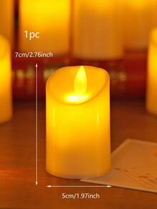 1个逼真闪烁LED蜡烛灯,带电池,家居装饰电子蜡烛灯,适用于婚礼装饰、订婚、求婚、节日和周年纪念日,电池供电无焰蜡烛灯,家居装饰电子蜡烛灯,婚礼装饰蜡烛灯,许愿蜡烛灯 - 黃光 - 查看 14