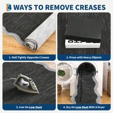 1Pcs Room Decor Modern Washable Scalloped Border Solid Dark Gray Area Rug For Living Room Indoor Bedroom Foldable Floor Mats, Soft Low Pile Non Shedding Carpets For Offices Non-Slip Runner For Hallway Dorm - Dark Grey - View 8