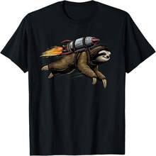 Sloth Shirt Funny Rocket Sloth Lazy Space Traveller Speed T-Shirt - Đen 7 - Xem 1