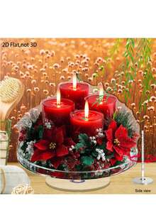 Bohemian Acrylic Christmas Candle Holder, Inspiring Desktop Decor, Suitable For Home And Holiday Atmosphere, Christmas Decoration