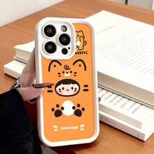 Funda de teléfono con diseño de gato y chica y texto potente para  14 Pro Max,  13 Pro,  12 Pro,  11,  Galaxy S23, S22, S21, S20, funda de pareja, regalo para novio, novia, día de San Valentín, regalo de cumpleaños - Burdeos - Ver 4