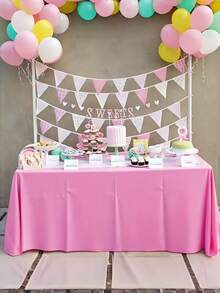 54英寸×72英寸一次性塑料桌布 - 加厚塑料桌布，适用于派对、婚礼、生日、性别揭晓派对、自助餐 - 易于清洁的桌布（无需安装） - 彩色 - 查看 6