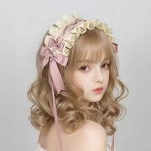 2pcs Gothic Lolita Style Headband + Choker Set, For Cosplay, Party, Photography, Lolita Dresses, Gothic, Elegant Headband With Intricate Lace Details, Women Headdress