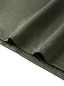 Áo thun nam cỡ lớn, in họa tiết đơn giản, cổ tròn, tay ngắn, kiểu dáng thường ngày, dễ phối đồ, món quà tuyệt vời dành cho bạn bè. - xanh quân đội - Xem 4