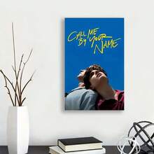 Framed Call Me By Your Name' Movie Poster Canvas Art - Stylish Bedroom Decor, Blue Sky & Clouds Design, Perfect For Indoor Room Decoration, Bedroom Wall Decor, 2D, Perfect For Room Decor For Living Room, Bedroom, Kitchen, Bathroom, Office, Cafe Decor, Perfect Gift And Decoration, For Christmas And Hallween - 框架 - 查看 3