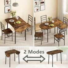 Comedor Plegable Desayunador Mesa Plegable para Cocina Mesa de Comedor Moderno para 2 a 4 Personas para Hogar Oficina o Terraza Desayunador Adecuado para Espacios Pequeños 120 x 60cmOutdoor Dining Tables - Negro - Ver 5