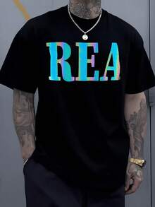 Das Schillernde REA Design Erweckt Aufmerksamkeit Und Steht Für Individualit?t; Schwarzes Herren Tshirt, Exklusives Design, Angenehmer Tragekomfort, Einzigartiger Style Für Den Modernen Mann, Jetzt Entdecken - Schwarz - Übersicht 1