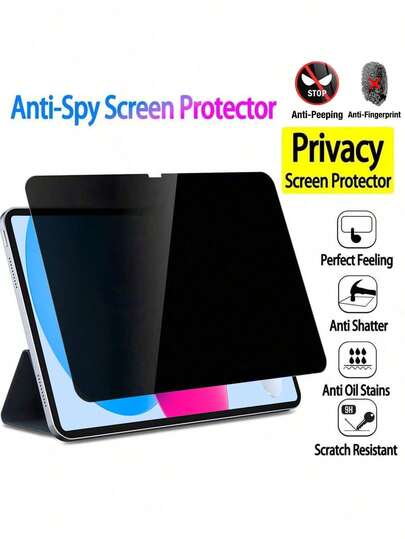 1pc Privacy Screen Protector, Compatible With IPad A16 2025, Air 11/13, M3 2025, Mini 7, A17 Pro 2024, 7/8/9th Gen 10.2", Air 4/5 10.9", 10th Gen, Pro 11", 1/2/3rd Gen 9.7", Pro Air 1/2 Pro 12.9", Birthday Gift, Gift For Family And Friends. Tablet Screen Protector, Tablet Accessories, Waterproof, Shockproof, Anti-Scratch, Anti-Fingerprint, Full Coverage.