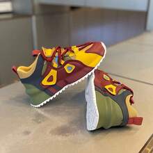 Multi-Color Patchwork Party Sneakers With Serrated Soles - Gỗ đỏ - Xem 2